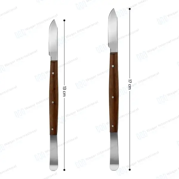 6 Pcs Fahnestock Wax Knife Set Small & Large Double Ended - surgical instruments manufactured by Waqar International, Sialkot - view 3