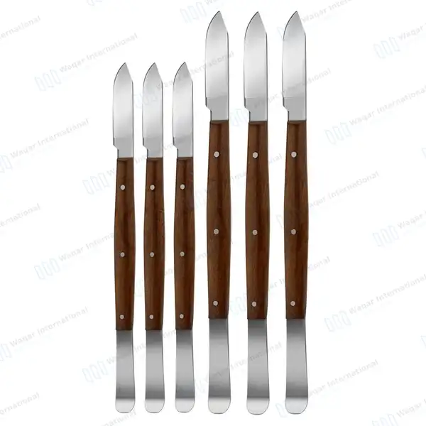 6 Pcs Fahnestock Wax Knife Set Small & Large Double Ended - surgical instruments manufactured by Waqar International, Sialkot - view 9