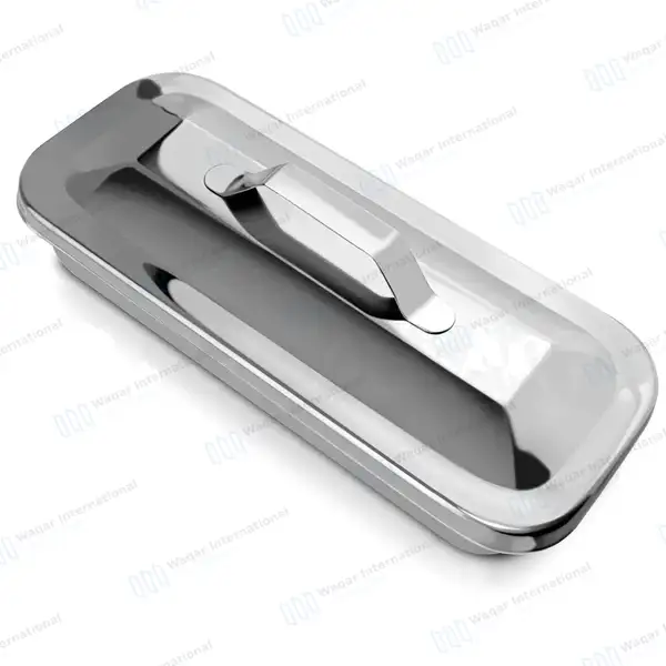 Catheter Tray with Strap Handle Cover 8.5″ x 4″ - surgical instruments manufactured by Waqar International, Sialkot - view 2