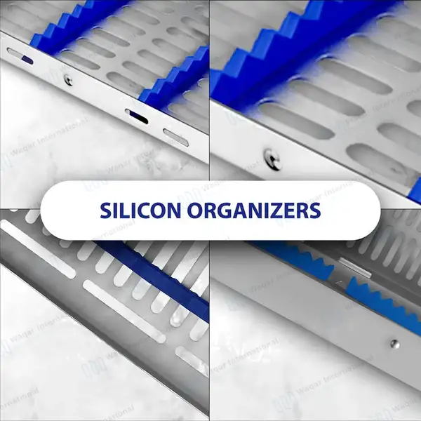 4 Dental Autoclave Sterilization Cassettes Rack Box for 5, 7, 10 and 20 Instruments - surgical instruments manufactured by Waqar International, Sialkot - view 3