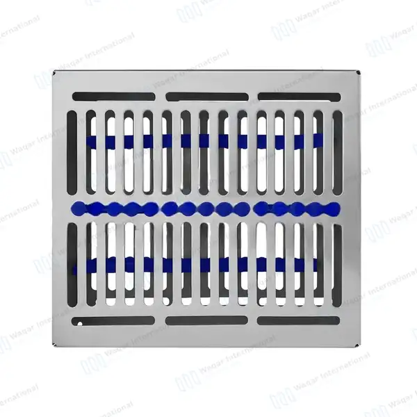 Dental Elevators Autoclave Sterilization Cassette Tray 7″ x 8″ for 8 Instruments - surgical instruments manufactured by Waqar International, Sialkot - view 2