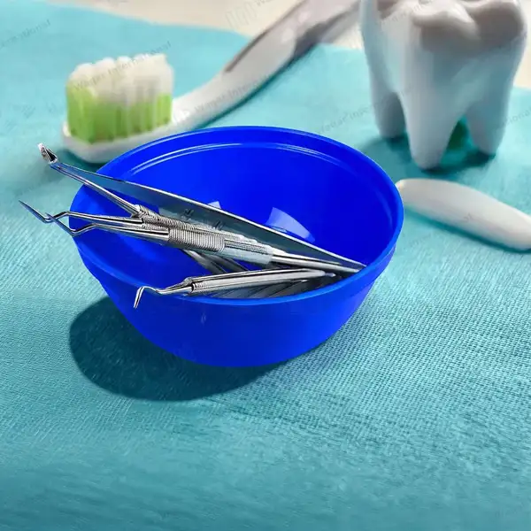 Plastic Alginate Mixing Bowl 15×6.5cm Blue 720ml (24.3 OZ Appx) - surgical instruments manufactured by Waqar International, Sialkot - view 5