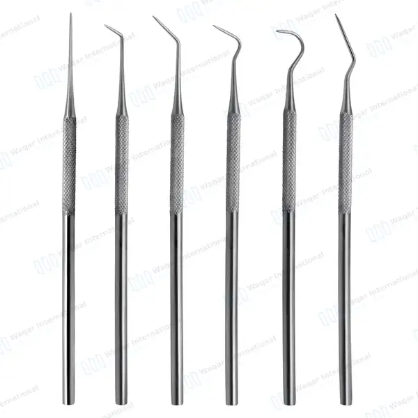 6 Pcs Dental Explorer Micro Diagnostic Probes Kit Single Ended - surgical instruments manufactured by Waqar International, Sialkot - view 2