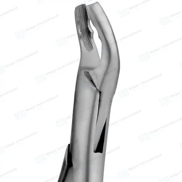 Extracting Forceps #150AS Diamond Dusted Python Grip Gold Hollow Handle - dental instruments manufactured by Waqar International, Sialkot - view 4