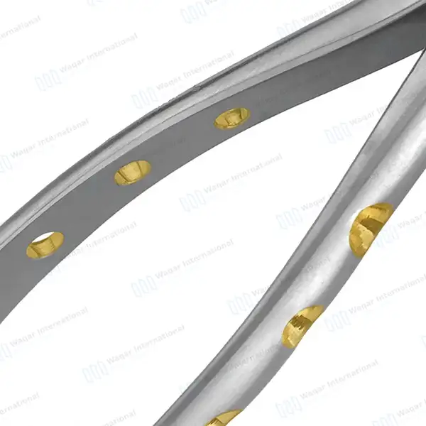 Extracting Forceps #150AS Diamond Dusted Python Grip Gold Hollow Handle - dental instruments manufactured by Waqar International, Sialkot - view 5