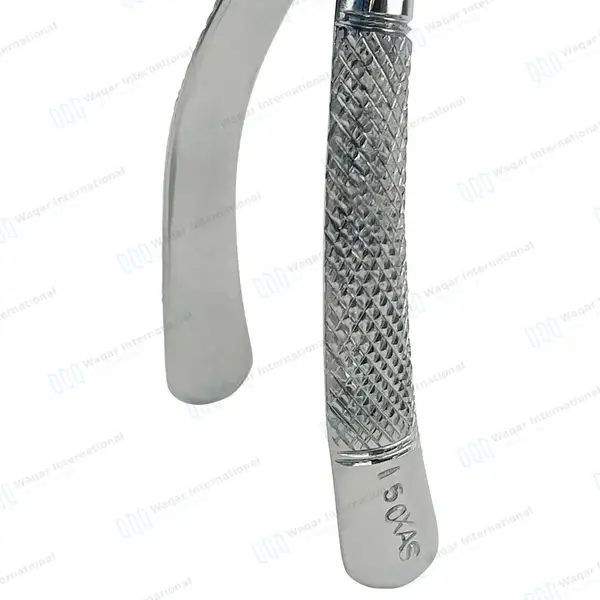 Pedo Extracting Forceps #150XAS Split Beak Serrated - surgical instruments manufactured by Waqar International, Sialkot - view 4