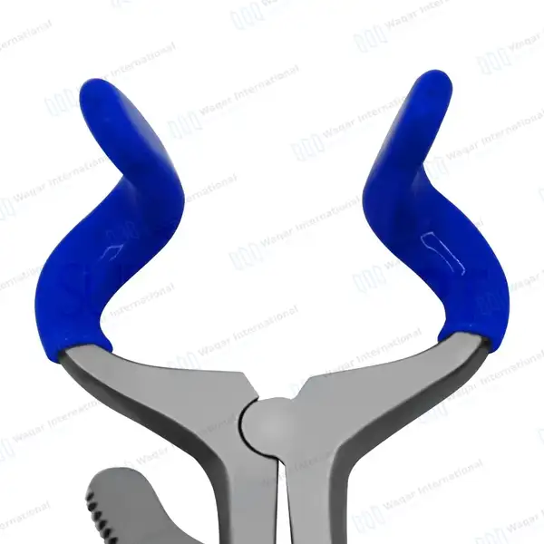 3 Molt Mouth Gag Set 3.5″, 4.5″ & 5.5″ Blue PVC Grip Blades - surgical instruments manufactured by Waqar International, Sialkot - view 5