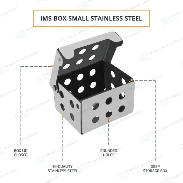 Small IMS Box 1.56″ x 1.25″ x 1″ for Instrument Sterilization - surgical instruments manufactured by Waqar International, Sialkot - view 4