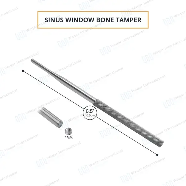 Sinus Window Bone Tamper 4mm Serrated Tip - surgical instruments manufactured by Waqar International, Sialkot - view 3