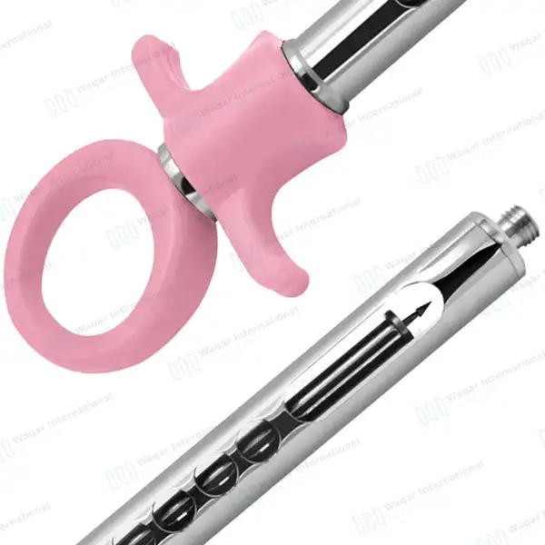 Dental Anesthetic Self Aspirating Syringe 1.8ml Auto Passive Pink Plastic Handle - surgical instruments manufactured by Waqar International, Sialkot - view 6