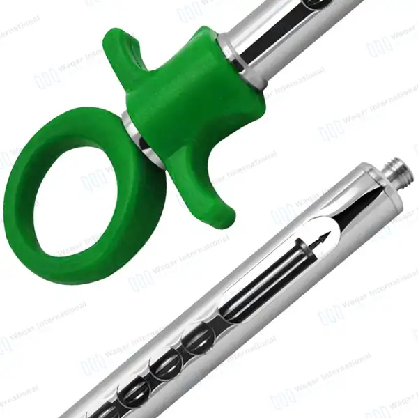 Dental Anesthetic Self Aspirating Syringe 1.8ml Auto Passive Green Plastic Handle - surgical instruments manufactured by Waqar International, Sialkot - view 6