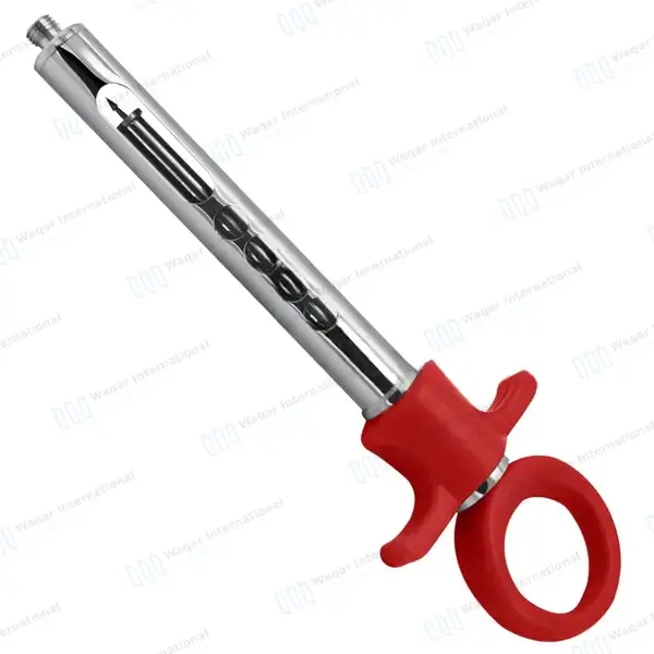 Dental Anesthetic Self Aspirating Syringe 1.8ml Auto Passive Red Plastic Handle - surgical instruments manufactured by Waqar International, Sialkot - view 2