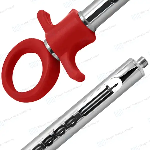 Dental Anesthetic Self Aspirating Syringe 1.8ml Auto Passive Red Plastic Handle - surgical instruments manufactured by Waqar International, Sialkot - view 6