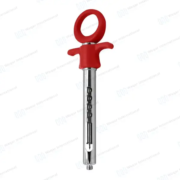 Dental Anesthetic Self Aspirating Syringe 1.8ml Auto Passive Red Plastic Handle - surgical instruments manufactured by Waqar International, Sialkot - view 8