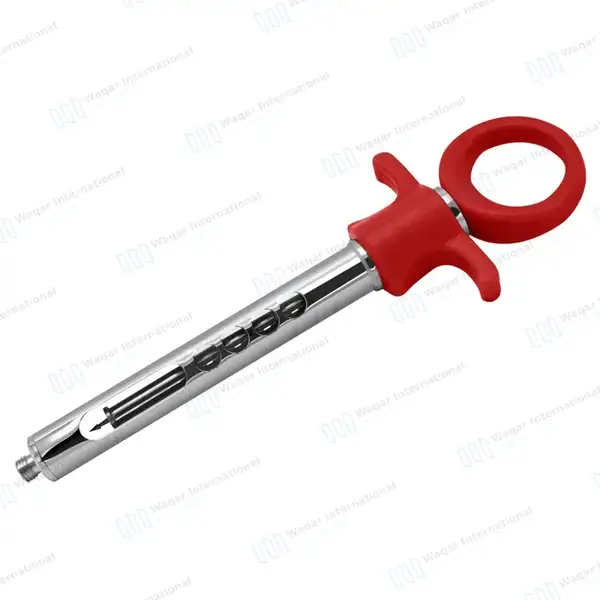 Dental Anesthetic Self Aspirating Syringe 1.8ml Auto Passive Red Plastic Handle - surgical instruments manufactured by Waqar International, Sialkot - view 9