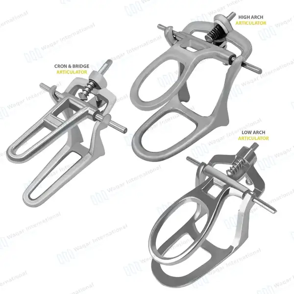 3 Dental Articulator High Arch, Low Arch, & Crown & Bridge - surgical instruments manufactured by Waqar International, Sialkot - view 2