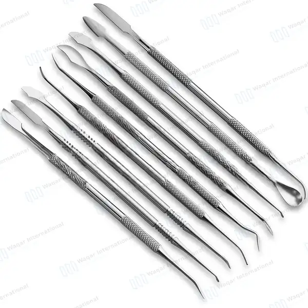 9 Pcs Wax Carver Set – Double Ended - dental instruments manufactured by Waqar International, Sialkot - view 2