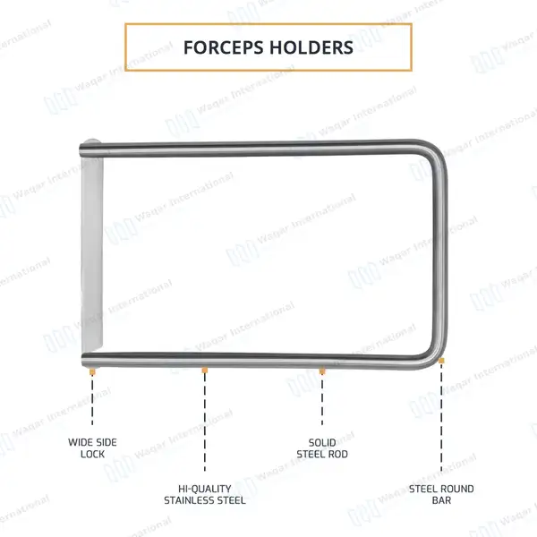 Forceps Holder 12″ with Hook Lock - surgical instruments manufactured by Waqar International, Sialkot - view 3