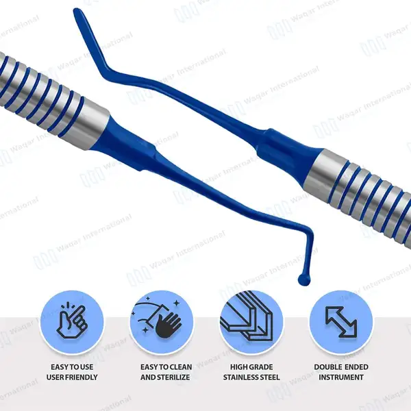 Composite Filling Instrument Flat Ball Burnisher 1.5mm-2mm Blue Tip - surgical instruments manufactured by Waqar International, Sialkot - view 4