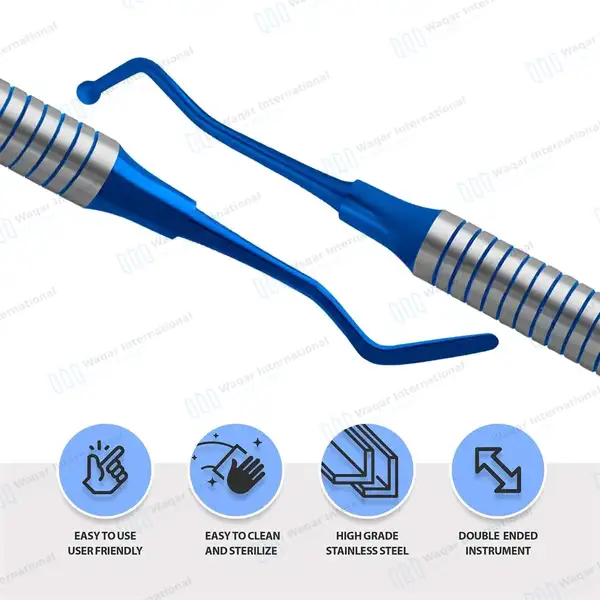 Composite Filling Instrument Flat Ball Burnisher 2.5mm-3mm Blue Tip - surgical instruments manufactured by Waqar International, Sialkot - view 4