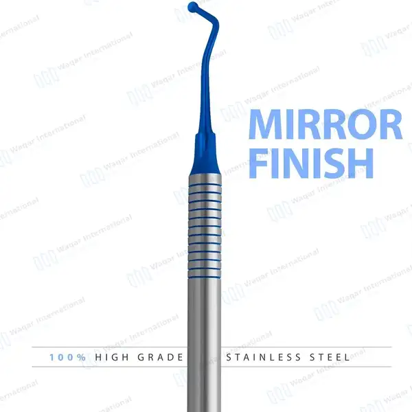 Composite Filling Instrument Flat Ball Burnisher 2.5mm-3mm Blue Tip - surgical instruments manufactured by Waqar International, Sialkot - view 5