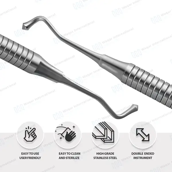 Acorn Burnisher #21B Double Ended Hollow Handle - dental instruments manufactured by Waqar International, Sialkot - view 4