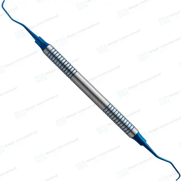 Gracey Curette 1/2 Blue Tips Double Ended - surgical instruments manufactured by Waqar International, Sialkot - view 2