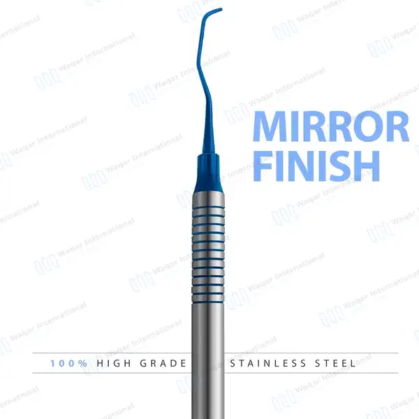 Gracey Curette 1/2 Blue Tips Double Ended - surgical instruments manufactured by Waqar International, Sialkot - view 5