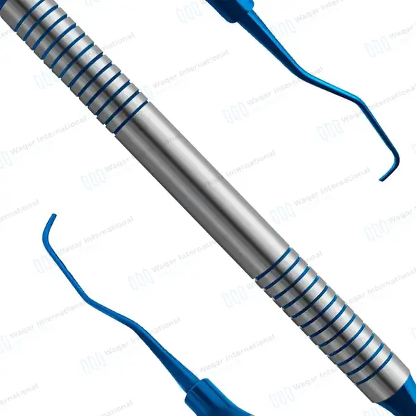 Gracey Curette 1/2 Blue Tips Double Ended - surgical instruments manufactured by Waqar International, Sialkot - view 7