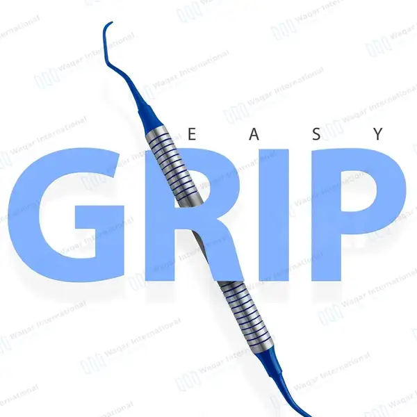 McCalls Curette 13S/14S Blue Coated Tips with Hollow Handle - surgical instruments manufactured by Waqar International, Sialkot - view 5