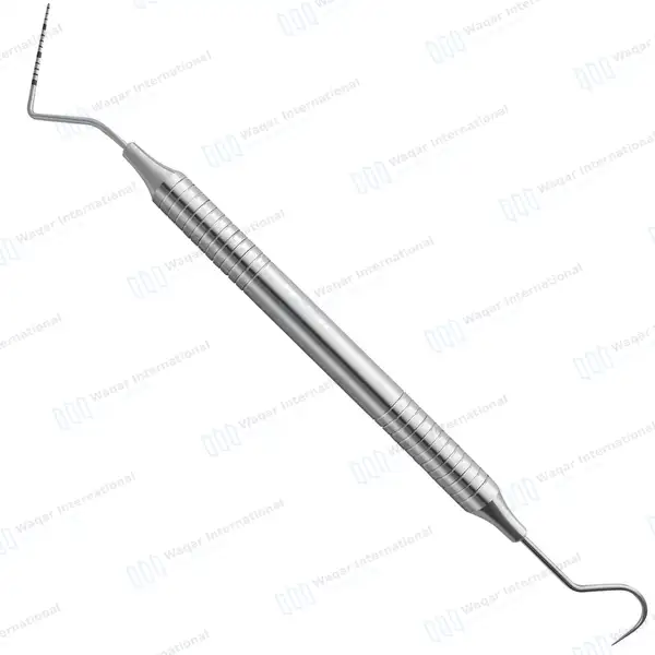 Periodontal Probe UNC15/23 Double Ended Hollow Handle - surgical instruments manufactured by Waqar International, Sialkot - view 2