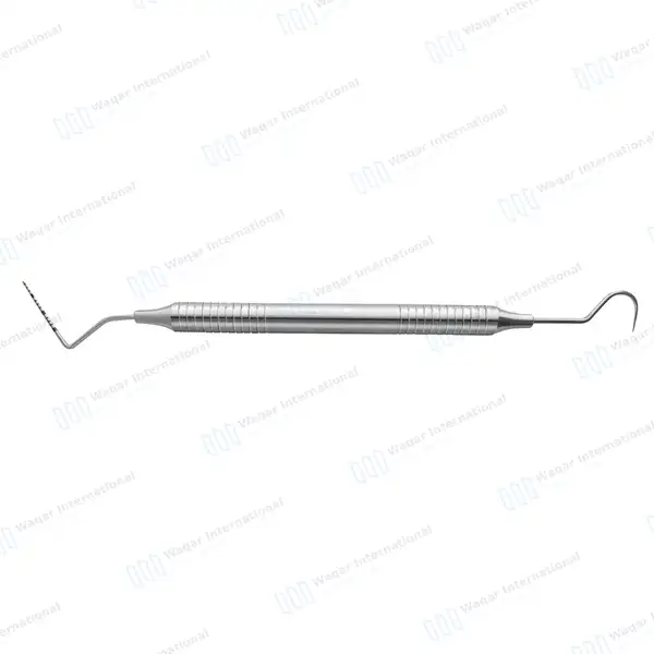 Periodontal Probe UNC15/23 Double Ended Hollow Handle - surgical instruments manufactured by Waqar International, Sialkot - view 3