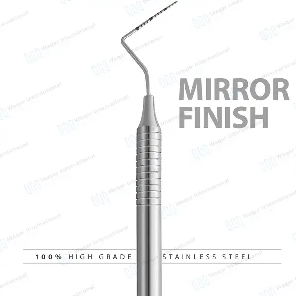 Periodontal Probe UNC15/23 Double Ended Hollow Handle - surgical instruments manufactured by Waqar International, Sialkot - view 5