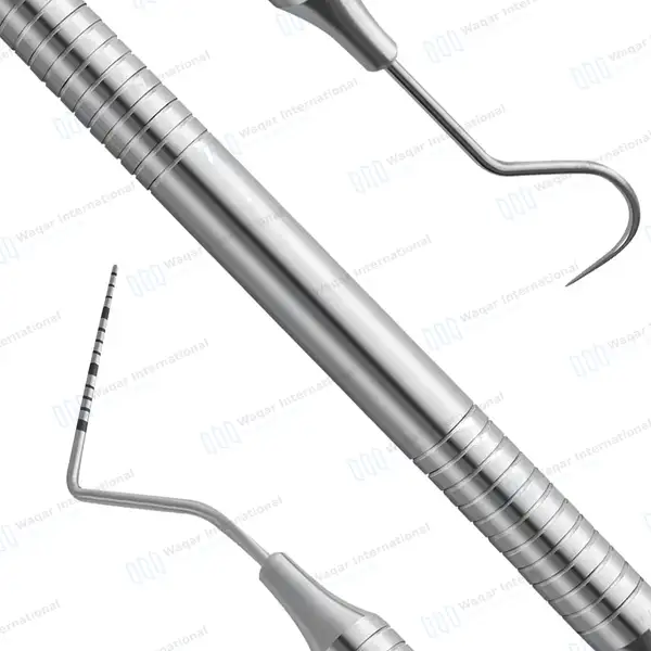 Periodontal Probe UNC15/23 Double Ended Hollow Handle - surgical instruments manufactured by Waqar International, Sialkot - view 8