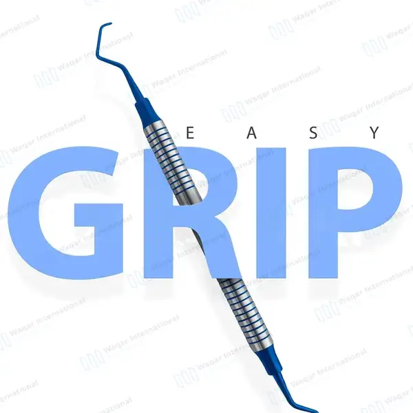Gracey Curette 9/10 Blue Coated Tips Double Ended - surgical instruments manufactured by Waqar International, Sialkot - view 6