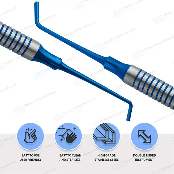 Ladmore #3 Blue Tips with Blue & Silver Color Hollow Handle - surgical instruments manufactured by Waqar International, Sialkot - view 4