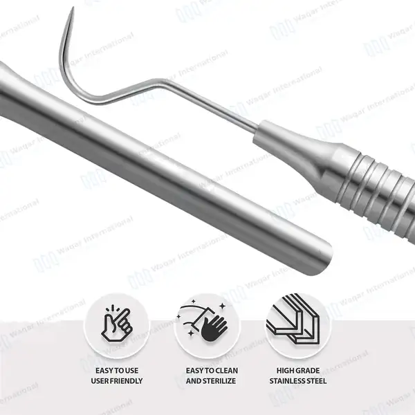 Explorer Probe #23 Single Ended Hollow Handle - surgical instruments manufactured by Waqar International, Sialkot - view 4