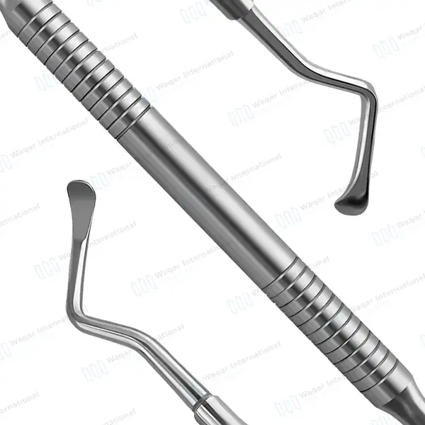 Lucas Bone Curette #86 Double Ended Spoon Tips – Hollow - surgical instruments manufactured by Waqar International, Sialkot - view 7