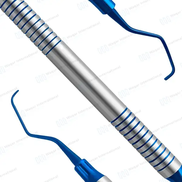 Gracey Curette 5/6 Blue Tips Double Ended - surgical instruments manufactured by Waqar International, Sialkot - view 7