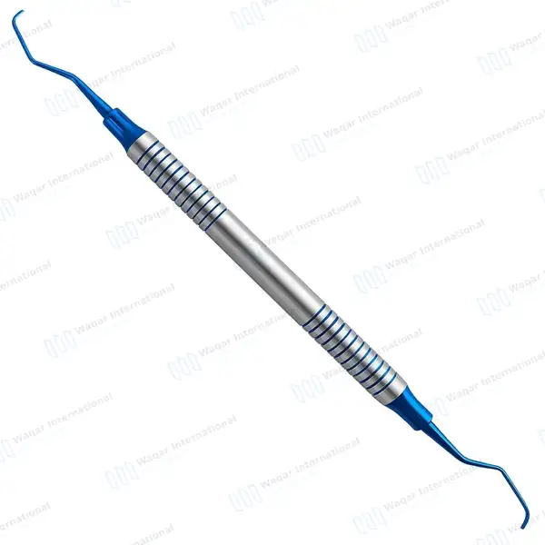 Gracey Curette 7/8 Blue Tips Double Ended - surgical instruments manufactured by Waqar International, Sialkot - view 2