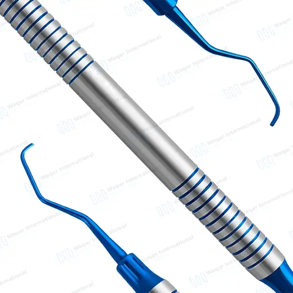 Gracey Curette 7/8 Blue Tips Double Ended - surgical instruments manufactured by Waqar International, Sialkot - view 7