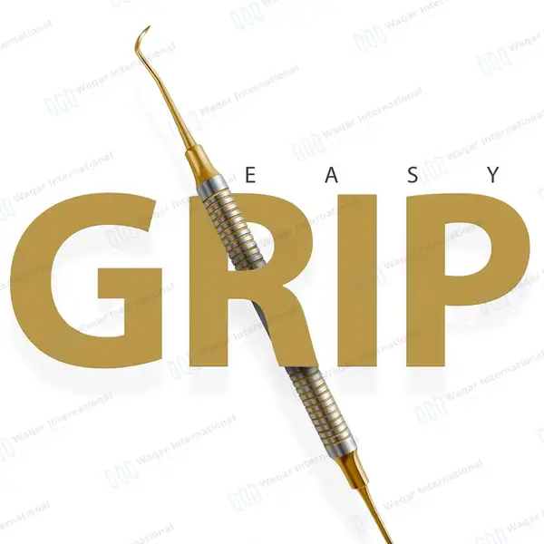 Sickle Scaler #204S with Gold Tips Hollow Handle - surgical instruments manufactured by Waqar International, Sialkot - view 6