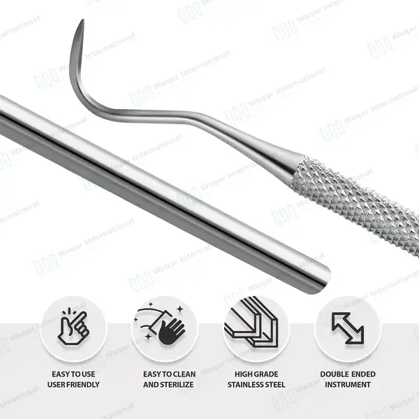 U-15 Towner Scaler Single Ended - surgical instruments manufactured by Waqar International, Sialkot - view 4