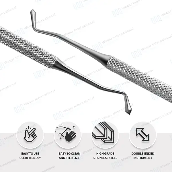 Burnisher #21 Double Ended Solid Handle - dental instruments manufactured by Waqar International, Sialkot - view 4