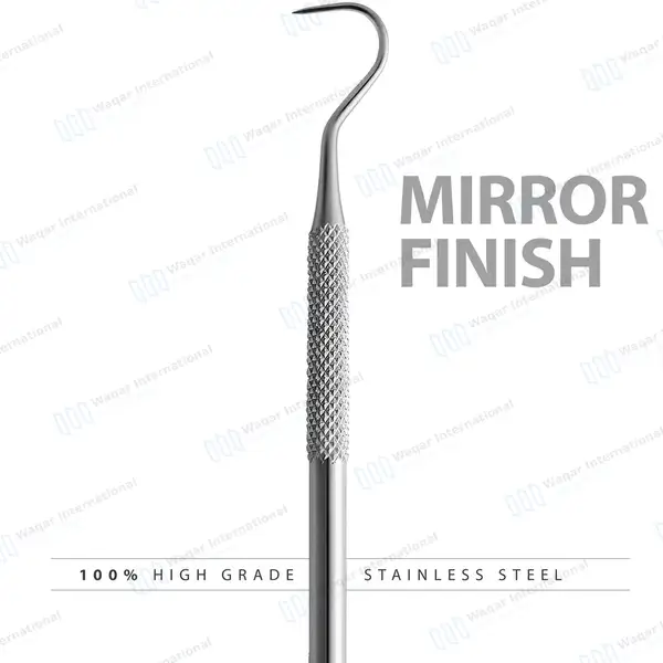 Explorer Probe Moon Shaped – Double Ended - surgical instruments manufactured by Waqar International, Sialkot - view 5