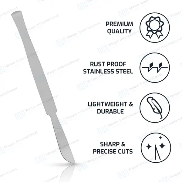 Dissecting Scalpel Knife 6″ – Fixed Blade - surgical instruments manufactured by Waqar International, Sialkot - view 7