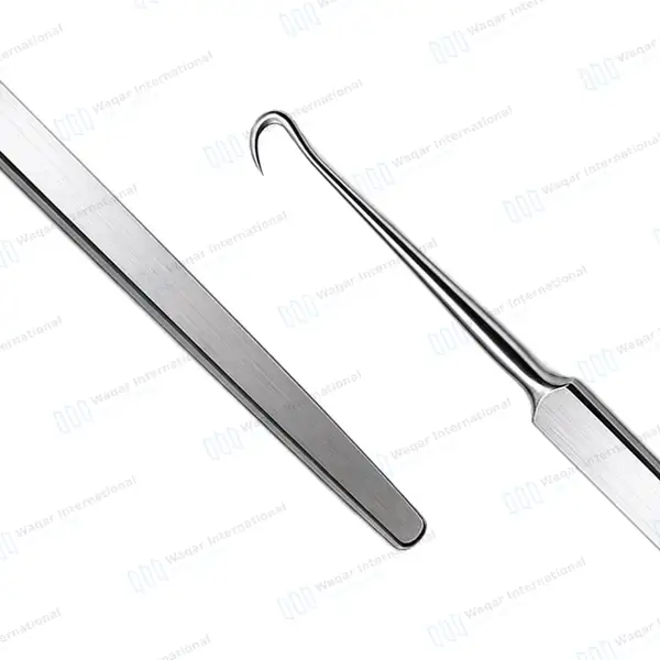 Frazier Dura Hook 5″ (12.7cm) Sharp Point - surgical instruments manufactured by Waqar International, Sialkot - view 5