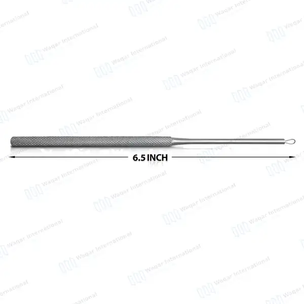 Billeau Ear Loop Curette Size #1 – Small - surgical instruments manufactured by Waqar International, Sialkot - view 3