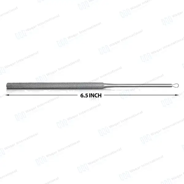 Billeau Ear Loop Curette Size #2 – Medium - surgical instruments manufactured by Waqar International, Sialkot - view 3