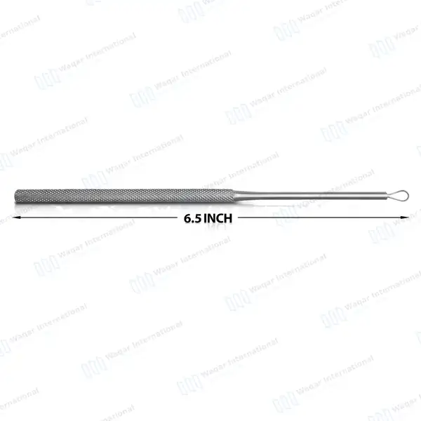Billeau Ear Loop Curette Size #3 – Large - surgical instruments manufactured by Waqar International, Sialkot - view 3